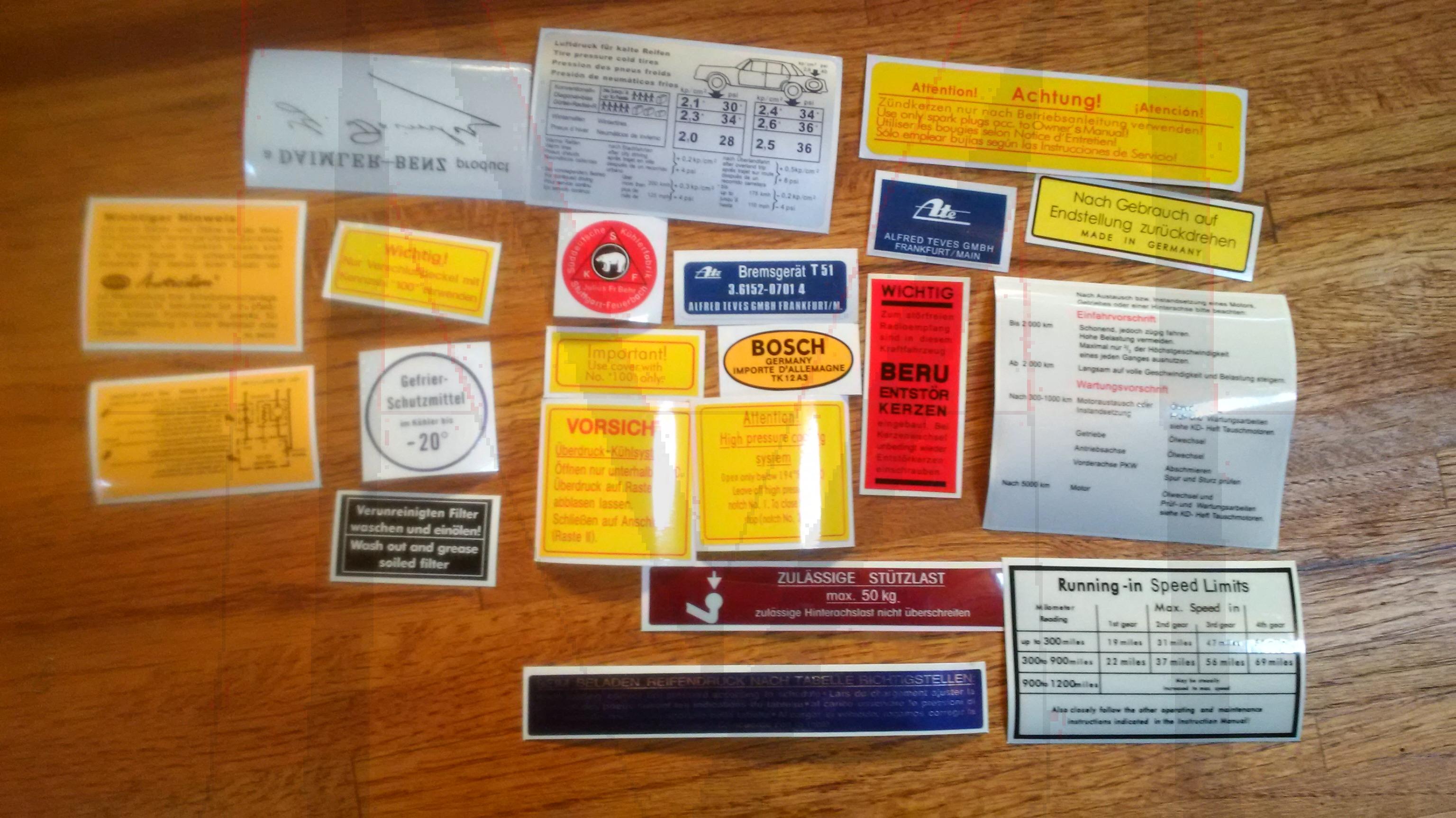 00-8120 DECAL SET - 18 PIECE