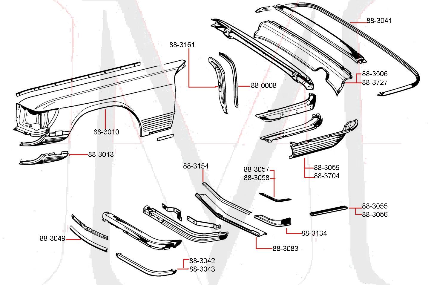 88-3013l LOWER FENDER PANEL